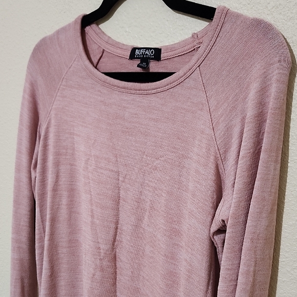 Buffalo David Bitton Pink Long Sleeve Crew Neck Sweatshirt - Picture 4 of 8